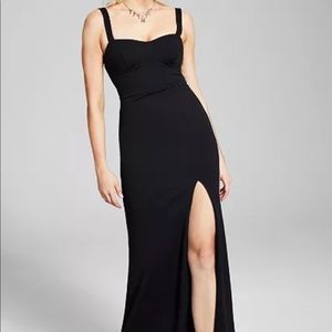 Black maxi dress with slit